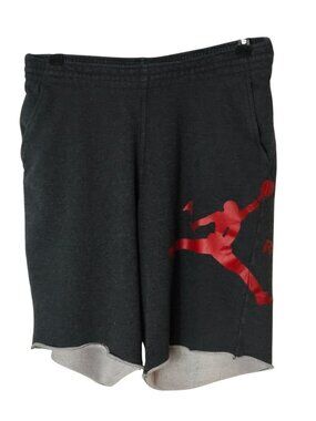 Air Jordan Mens XL Black Shorts Jumpman Logo Sweatshorts Athletic Casual Wear